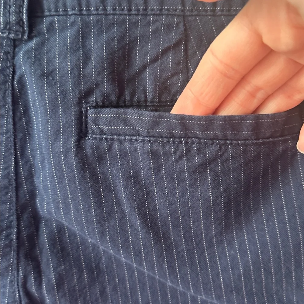 💙 OshKosh B'gosh boys pants navy blue and white stripes size 12 youth EUC
